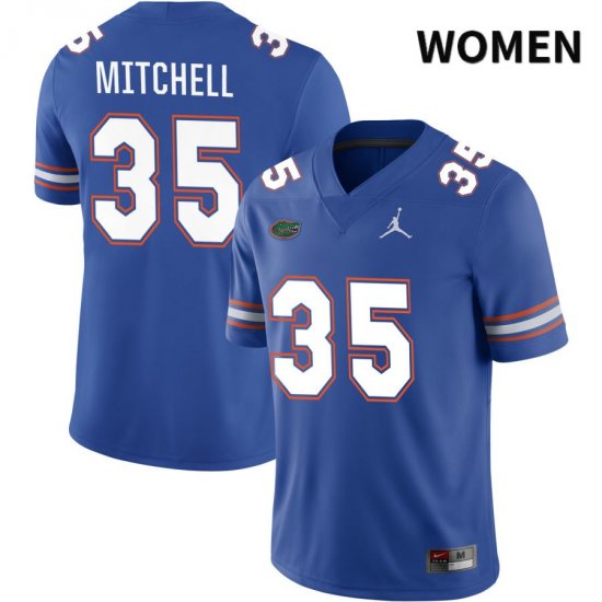 Women's Florida Gators #35 Dakota Mitchell NCAA Jordan Brand Royal NIL 2022 Authentic Stitched College Football Jersey DHG8262OK